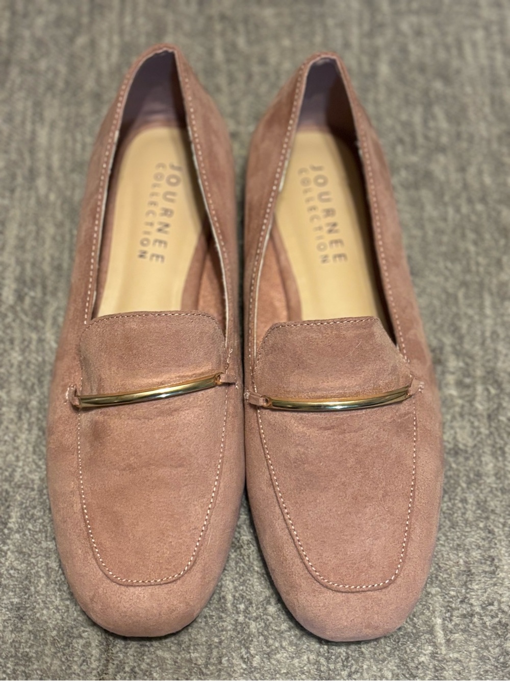 Journee Collection Wrenn Loafers Flats In Faux Suede Women’s size 10 Rose New